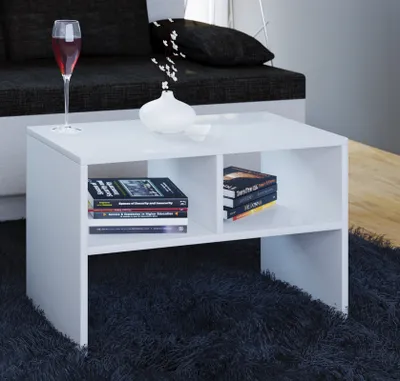 Produktbild von VCM Holz Beistelltisch | Couchtisch schlicht | Maße ca. H. 40 x B. 63 x T. 30 cm | Wohnzimmertisch | Kaffeetisch - Nachto S