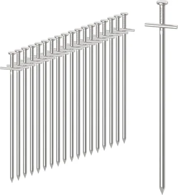 Produktbild von Famanu Zelt-Heringe 50 Stück - 23 cm lang, verzinkter Stahl, für harte Böden
