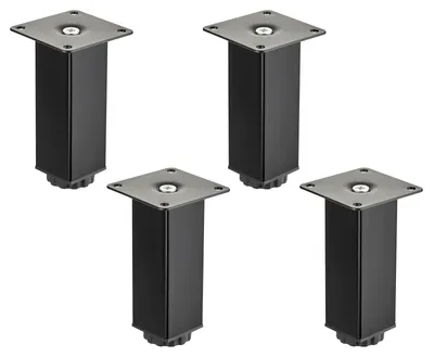 Produktbild von SOTECH Möbelfuß ZULU 38 x 38 mm – Höhe 120 mm, schwarz matt (4er Set)