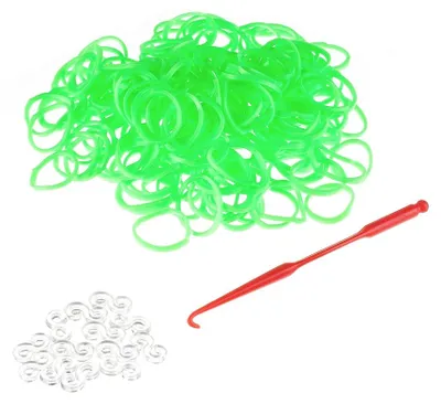 Produktbild von Mucola Loom Bänder Grün Neonfarben 600 Stück – DIY Gummibänder für Armbänder, kompatibel mit allen Loom-Boards, reißfest & elastisch, Bastelspaß für Kinder & Erwachsene