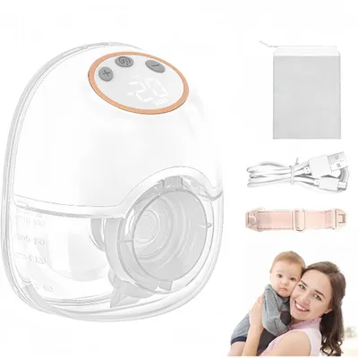 Produktbild von Tragbare Milchpumpe Freihaendige, 4 Modi, 12 Saugstufen, Elektrische Milchpumpe zum Stillen, Geraeuscharm, Integrierter Akku mit 180 ml Milchsammler