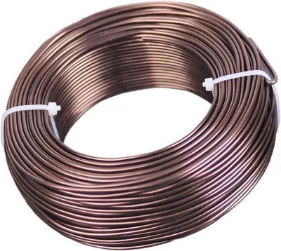 Produktbild von Aluminium-Basteldraht, 0,8–3, Mm, mehrfarbiger weicher Metalldraht für die Schmuckherstellung und Bastelprojekte (Dunkelbraun, 1.5mm (95 Meter))