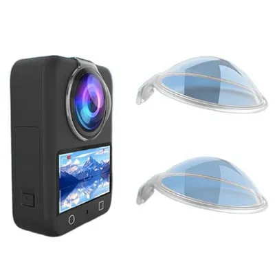 Produktbild von Kompatibel DJI Osmo 360 Objektivschutz, Abnehmbarer Kratzschutz für 360° Kameras, Hochtransparente PC-Schutzfolie