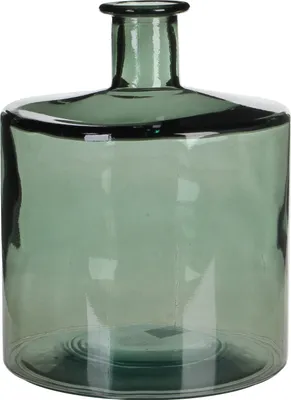 Produktbild von Mica Decorations Guan Glasflasche - H26 x Ø21 cm - Recyceltes Glas - Grün