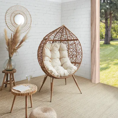 Image de Fauteuil Oeuf Coussin Beige