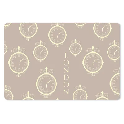 Produktbild von MuchoWow® Mauspad Mousepad London - Uhr - Muster - Vintage 27x18 cm - Mousepads - Maus Mat - Pad - Mausunterlage - Büroartikel - Desk Matten