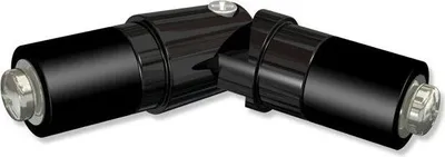 Produktbild von Interdeco Gelenkverbinder / Eckverbinder für Gardinenstangen 20 mm Ø, Schwarz