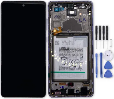 Produktbild von Samsung Display LCD Kompletteinheit für Galaxy A72 A725F GH82-25541C Lila / Awesome Violet