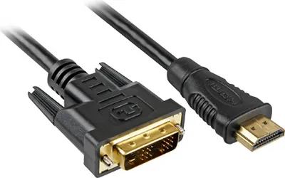 Produktbild von Adapterkabel HDMI > DVI-D (schwarz, 3 Meter, Dual Link, 24+1)