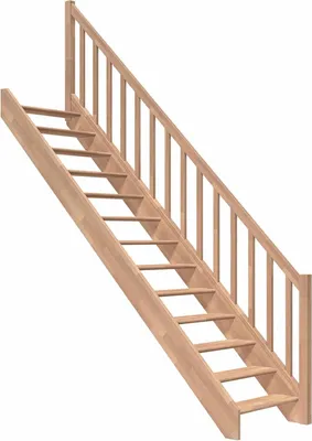 Produktbild von Dolle Raumspartreppe Paris ohne Setzstufen Buche unbehandelt Treppenlauf gerade Rechteckstäbe