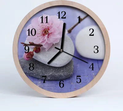 Produktbild von Holzuhr 30fi cm wanduhr - Steine