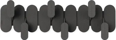 Immagine prodotto di Umbra Wandgarderobe Tempo mit 6 Haken, Kunststoff, Schwarz, 1022941-040