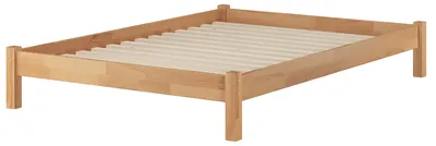 Produktbild von Doppelbett Futonbett 140x200 Bettrahmen Buche massiv Studentenbett Zubehör wählbar V-60.84-14 Rollrost inkl.