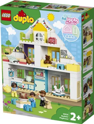 Produktbild von LEGO 10929 DUPLO Unser Wohnhaus 3-in-1 Set, Puppenhaus für Mädchen und Jungen ab 2 Jahren mit Figuren und Tieren
