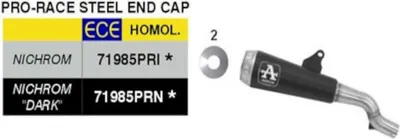 Produktbild von ARROW Pro-Race Slip-On Auspuff Schwarz Nichrom Genehmigt für Honda X-ADV 750