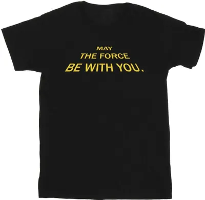 Produktbild von Star Wars - "May The Force Opening Crawls" T-Shirt für Herren BI46863 (XL) (Schwarz)