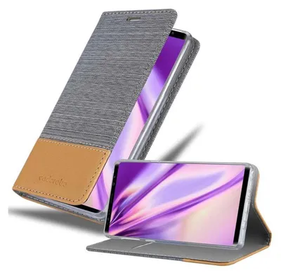 Obrázek produktu pro Cadorabo pouzdro pro Samsung Galaxy NOTE 9 Protective Case in Grey Pouzdro na mobilní telefon Book Case Cover