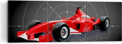 Produktbild von Bild auf Leinwand - Leinwandbild - Formel F1 Auto Geschwindigkeit - 120x40cm - Wand Bild - Wanddeko - Leinwanddruck - Bilder - Kunstdruck - Wanddekoration - Leinwand bilder - Wandkunst - CA120x40-2255