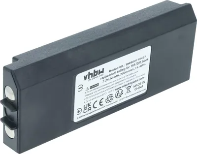Produktbild von vhbw Akku Ersatz für Hiab H984.7669, H983.6721, HIA7220, RNBB7215 für Industrie-Funkfernsteuerung Fernbedienung (2000 mAh, 7,2 V, NiMH) - Schwarz