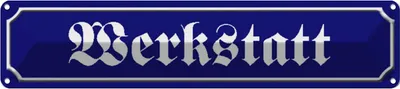Produktbild von vianmo Blechschild 10x46 cm Werkstatt Handwerker Auto Garage