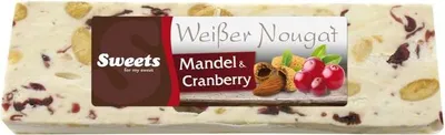 Produktbild von Odenwälder Weißer Nougat Mandel & Cranberry 150g