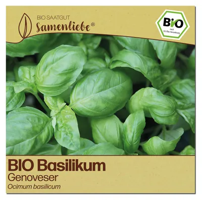 Produktbild von Samenliebe  Basilikum Samen | italienischer Genoveser - größblättriges Küchenkraut - samenfestes  Saatgut