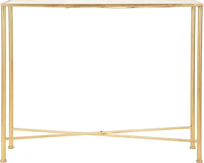 Obrázek produktu pro Konzolová konzola Butterflies 100 x 35 x 80 cm kov sklo zlato
