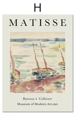 Produktbild von Poster Matisse Berggruen & Cie Museum | Bilder Wohnzimmer | Wandbilder Schlafzimmer | Deko Print ohne Rahmen | Bilder Matisse Bunt · Motiv H · 60 × 90 cm