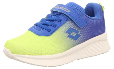 Produktbild von Lotto Lifes Kinder-Sneaker-Slipper-Klettschuh RELAZIO K Unisex Kids Blau-Gelb-Weiß, Farbe:blau, EU Größe:32