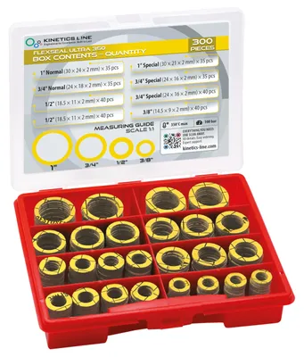 Flachdichtungen 300 Stück, 3/8–1 Zoll, bis 350 °C