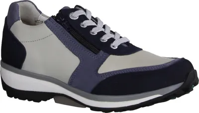 Produktbild von Xsensible Wembley Damen Halbschuhe Sneaker, Leder, Navy Combi - Damenschuhe Bequeme Schnürschuhe, Blau, leder