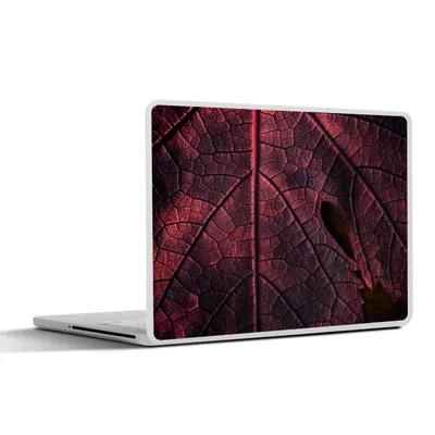 Produktbild von MuchoWow® Laptop Aufkleber Sticker Cover Abstrakt - Rot - Blätter - Pflanze 31x22.5 cm - Laptop-Deko