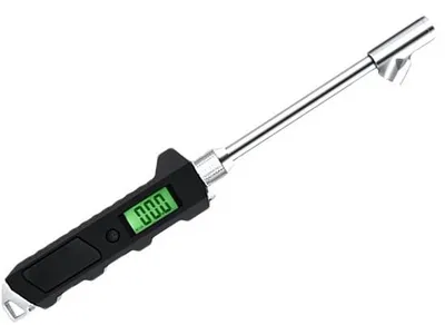 Productafbeelding van Bandenmanometer Digitaal - Luchtmeter Banden - Bandenspanning Controleren - Dubbele Kop Verlichting - 230 PSI - Zwart