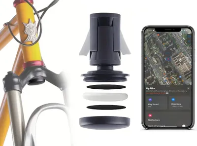 Zdjęcie produktu dla ANTYKRADZIEŻOWE ZABEZPIECZENIE ROWERU UCHWYT NA AirTag GPS RURA POD WIDELEC