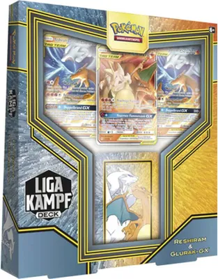 Produktbild von Pokemon Karten 2 Liga Kampf Decks Reshiram & Glurak-GX + Pikachu & Zekrom-GX DE
