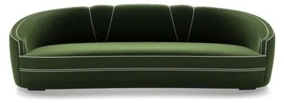 Obrázek produktu pro Třímístný gauč Čalounění Designová pohovka Moderní 3místné pohovky Pokojový nábytek Zelená