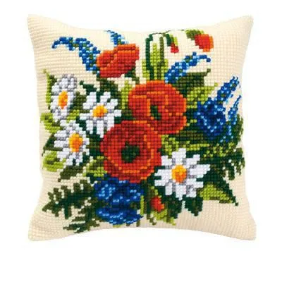 Produktbild von Vervaco KK497 Stickkissen Motiv Blumen 2