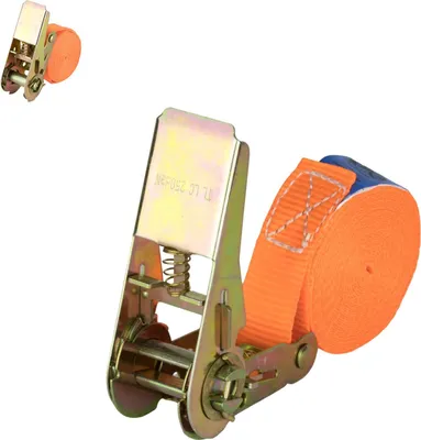 Produktbild von Safetytex 2x Spanngurt einteilig 4m lang 25mm breit 500kg Zurrgurt orange