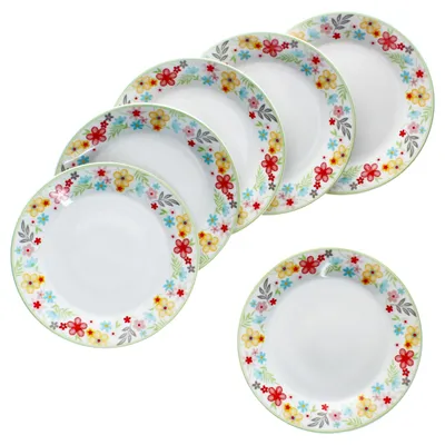 Immagine prodotto di Set di 6 piatti per torta in porcellana colorata