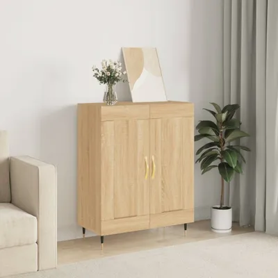 Produktbild von The Living Store Sideboard Sonoma-Eiche 69,5x34x90 cm Holzwerkstoff