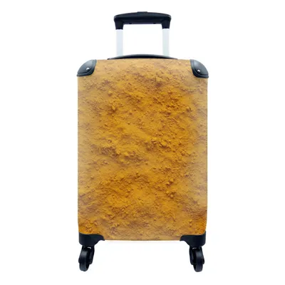 Produktbild von MuchoWow® Koffer Handgepäck Trolley Rollkoffer Kleine Reisekoffer mit 4 Rollen - Puder mit ockerfarbener Farbe - Cabin Size < 55x40x23 cm & 55x40x20 cm - Fotokoffer - Kabinenkoffer - Boardgepäck - Reise-Box - Reisekoffer - Reisegepäck - Koffer mit Bild - Trolley für Kinder