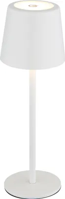 Immagine prodotto di Lampada da tavolo da esterno a LED, bianca, batteria ricaricabile, dimmer touch, H 28 cm