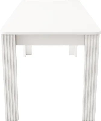 Produktbild von Flieks Esszimmertisch Rechteckig, Esstisch Küchentisch mit Holzbeinen, Tisch für Esszimmer Wohnzimmer, 117x68x75cm, Weiß