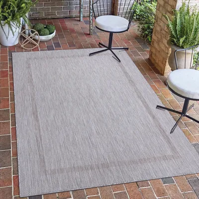 Obrázek produktu pro Carpetsale24 Vnitřní a venkovní koberec - Plochá vazba odolná proti povětrnostním vlivům, sisalový vzhled s okrajem, koberec do kuchyně, na terasu, do obývacího pokoje a další Velikost 240x340 cm