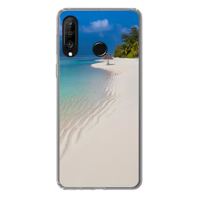 Produktbild von MuchoWow® Handyhülle Schutzhülle Hülle für Huawei P30 Lite Meer - Strand - Sommer Silikon Softcase Handy Hülle - Handyhülle