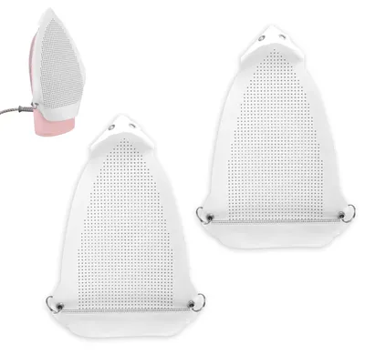 2 Bügeleisenschutzbezüge, hitzebeständig, 0,2 mm, weiß