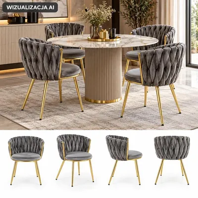 Obrázok produktu pre Čalúnená stolička K517 VELVET sivá