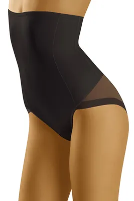 Produktbild von Wolbar damen y shapewear-slips spitze miederslip hohe taille figurformende wb145, schwarz, xl