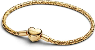 Produktbild von Pandora Facettiertes Schlangen-Gliederarmband mit Herzverschluss 564236C00 Damenarmband, Armbandumfang:16cm