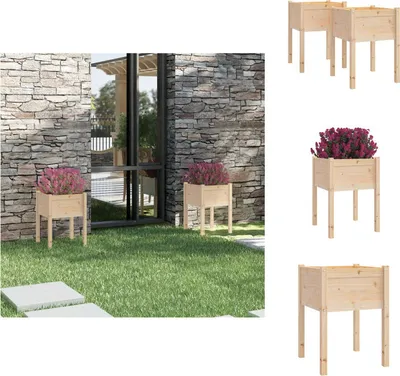 Obrázok produktu pre vidaXL Kvetináč 2 ks 50x50x70 cm z masívneho borovicového dreva - kvetináče a kvetináče